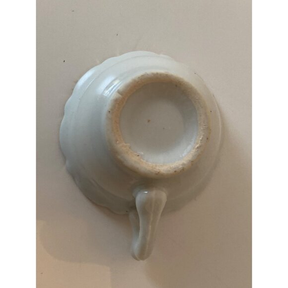 Mini Ceramic Teacup Saucer Plate Plastic Stand Mother Poem Decorative Vintage - Picture 10 of 12